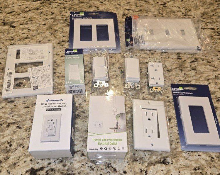 new outlets, switches, gfci, cover plates