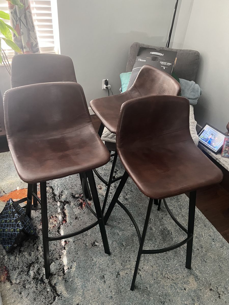 4 bar stool counter-high chairs
