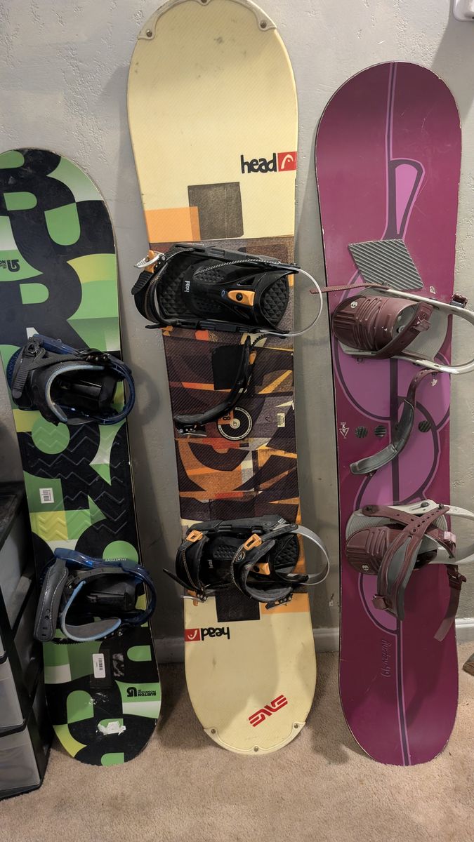 Burton & Head brand snowboards