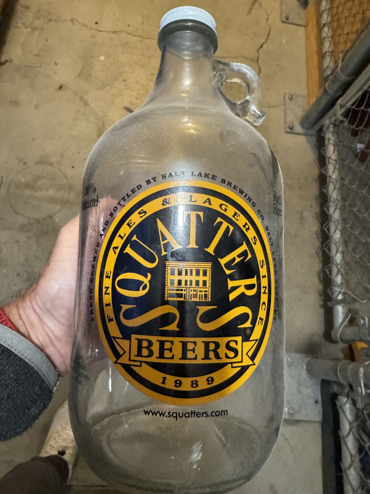 64 oz Clear Squatters Pub Growler Bottles (empty)