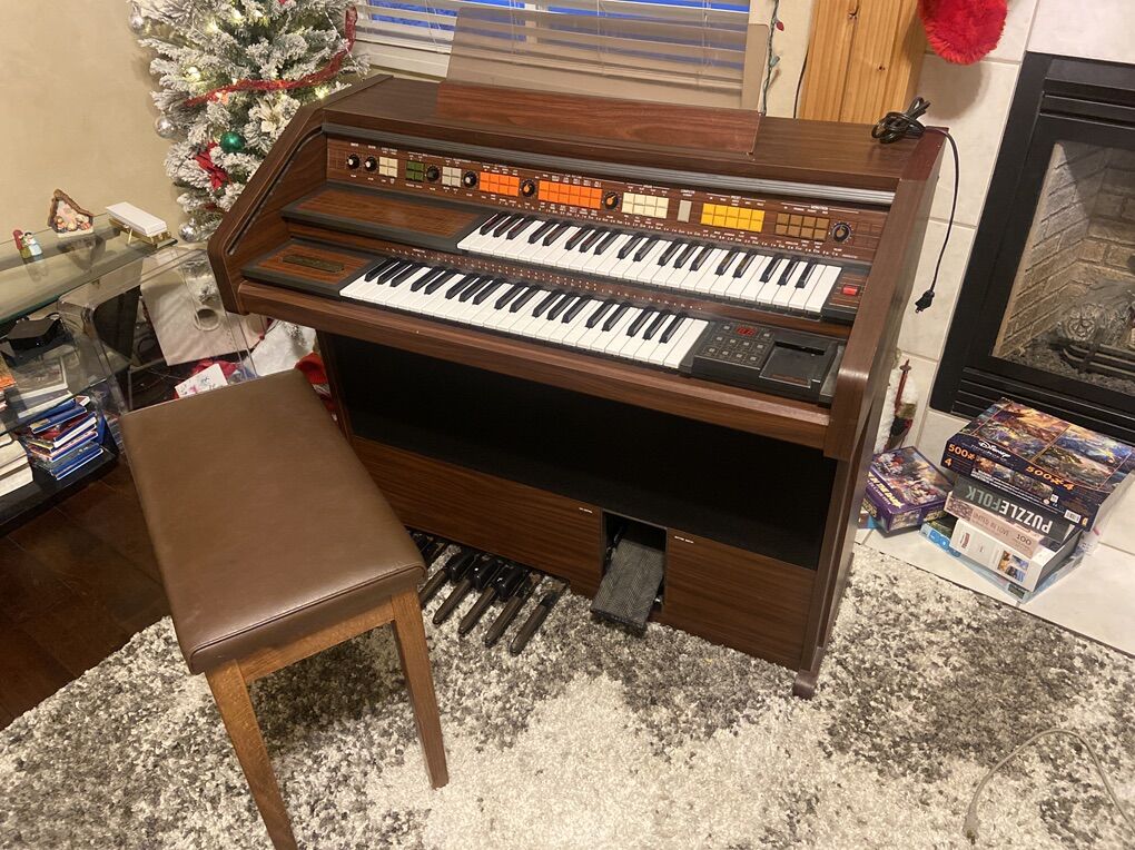 Shafer & Sons Electric Organ and Bench