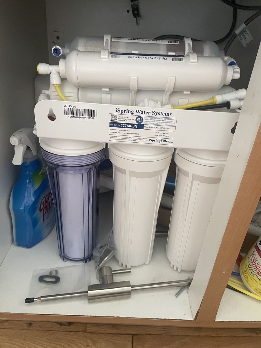 Under Sink New iSpring 6-Stage Reverse Osmosis Water Filter System