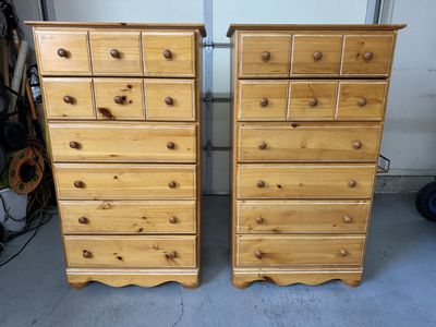 Solid Wood Matching Tall Dressers