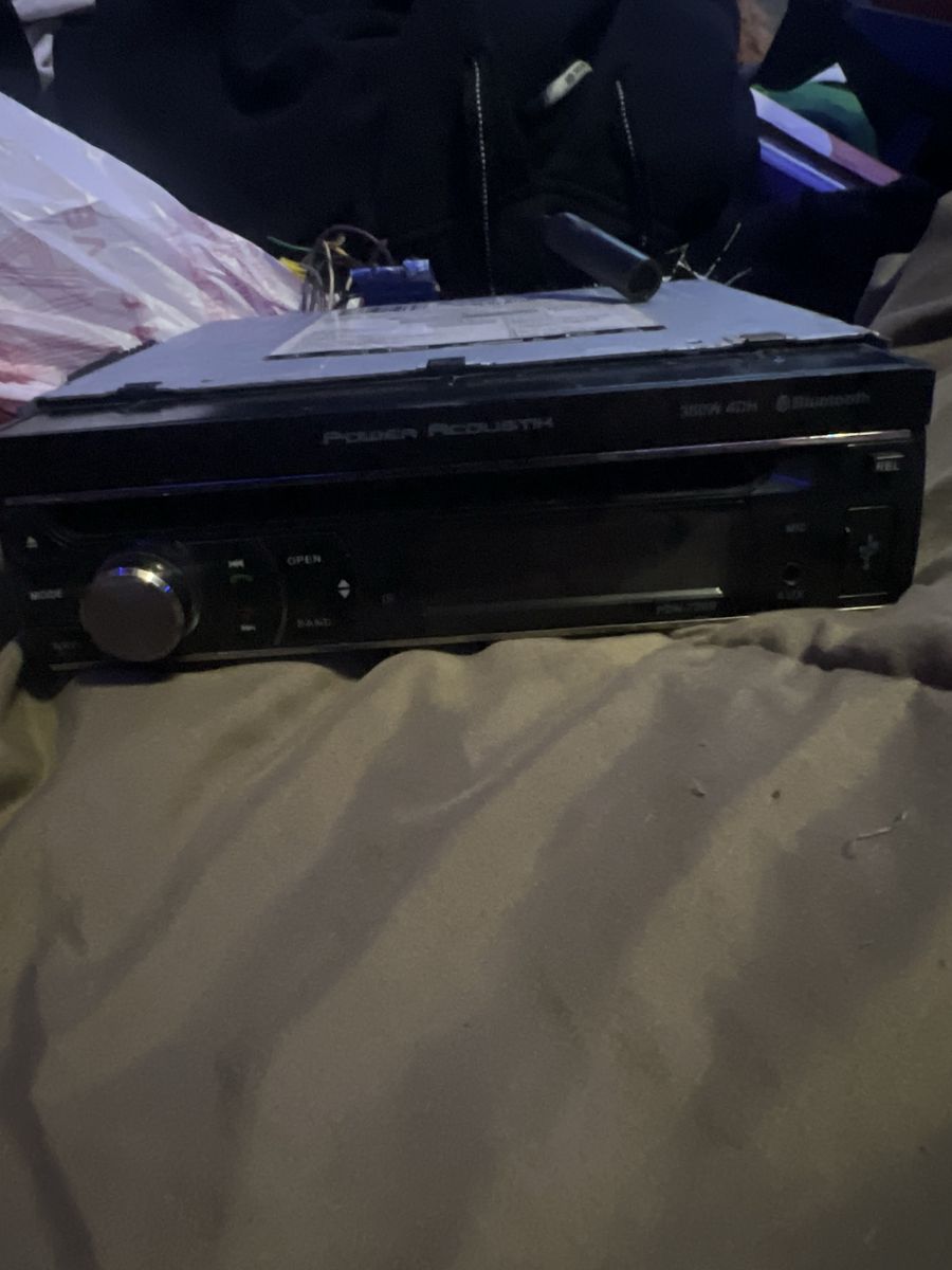Power acoustik car stereo with pop out screen