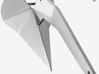 14lb 6.35 kg Stainless Steel Delta Style Boat Anchor Boats From 20-35 ft