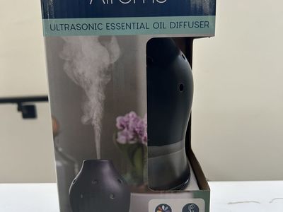 Airomé Ultrasonic Essential Oil Diffuser - Black Dipped - 100ml, 8 LED Colors, 2 Mist Modes