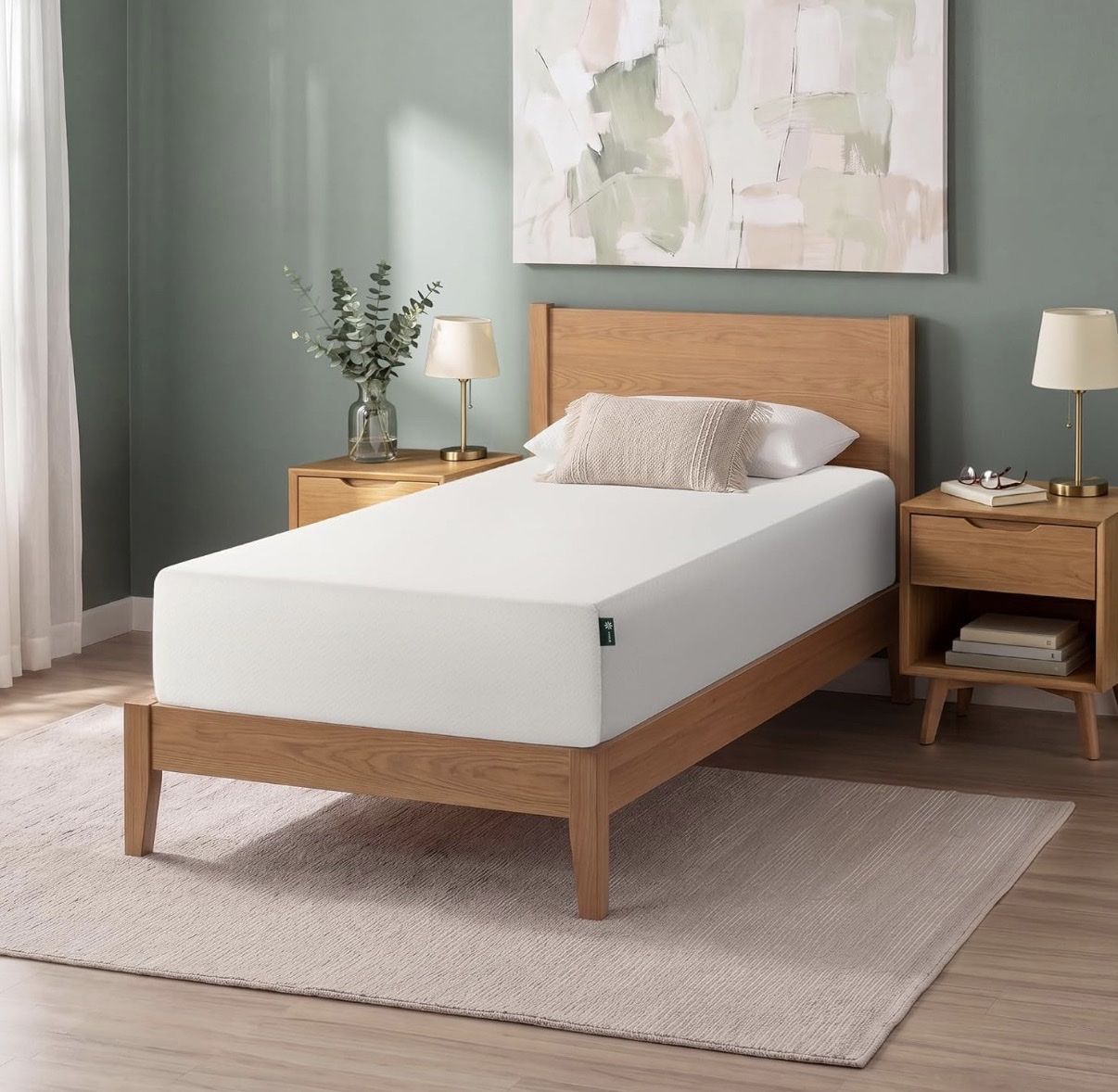 Twin Size Memory Foam Mattress - 12 In deep