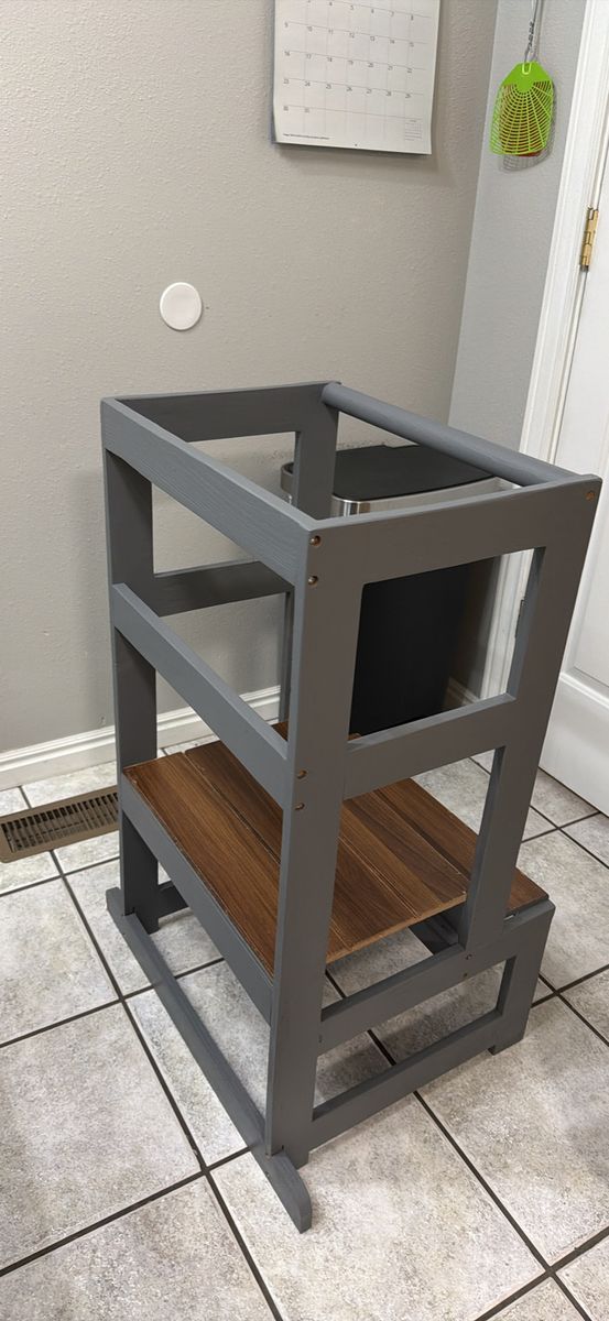 Wooden Toddler Learning Tower Kitchen Stool Step Stool