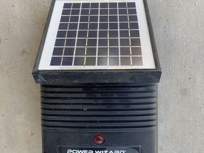 Electric fence charger, solar powered.