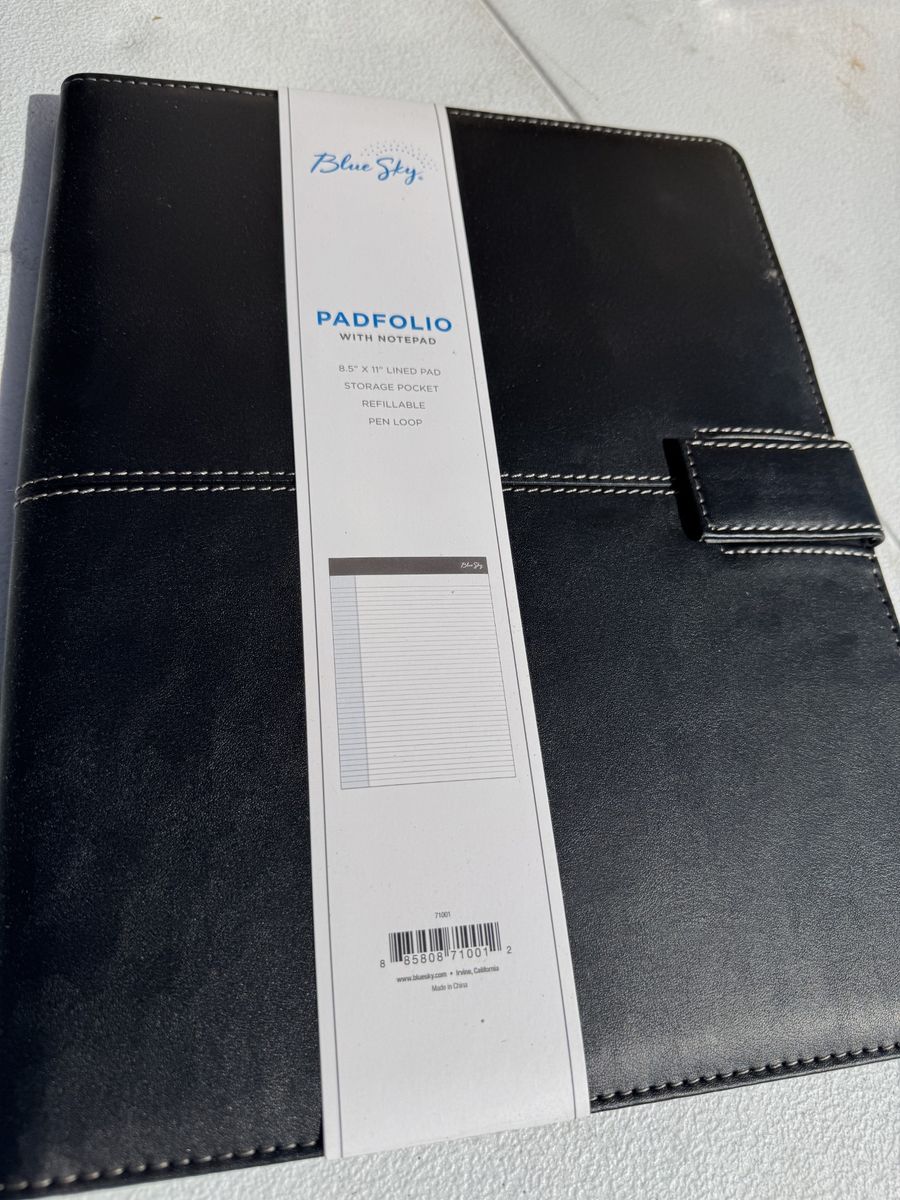 Blue Sky Professional Padfolio, 8.5x11, Black