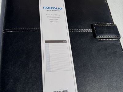 Blue Sky Professional Padfolio, 8.5x11, Black