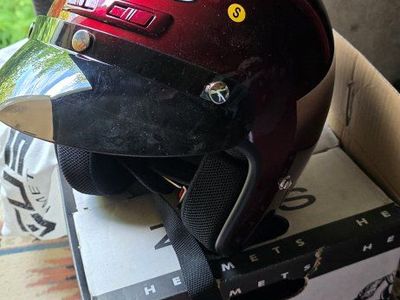 Zeus Red Open Face Helmet Size S