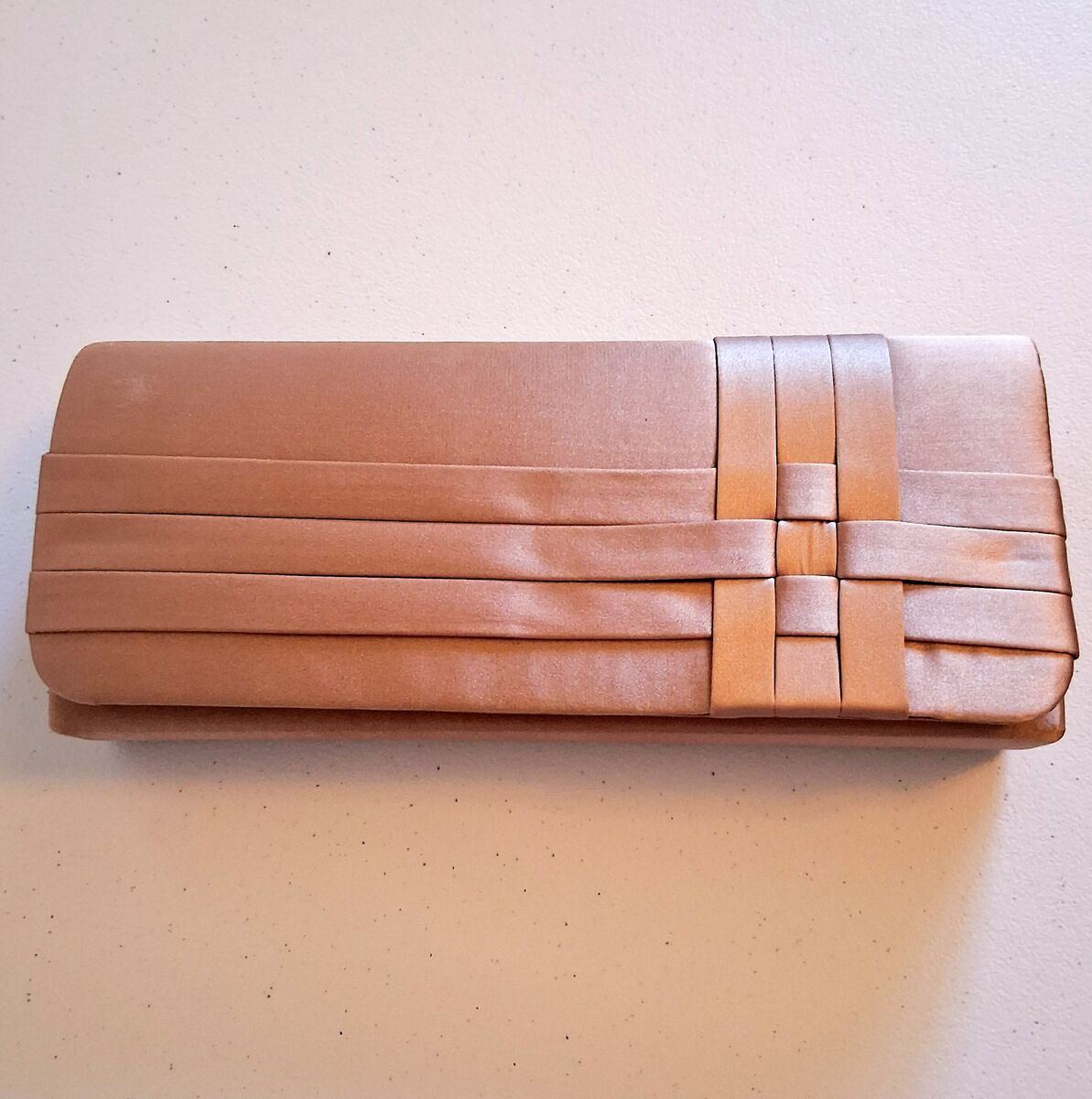 Taupe Satin Clutch Purse - NWT