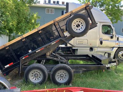 2018 walton dump tailer, 12' x 7', 14 k. lbs.