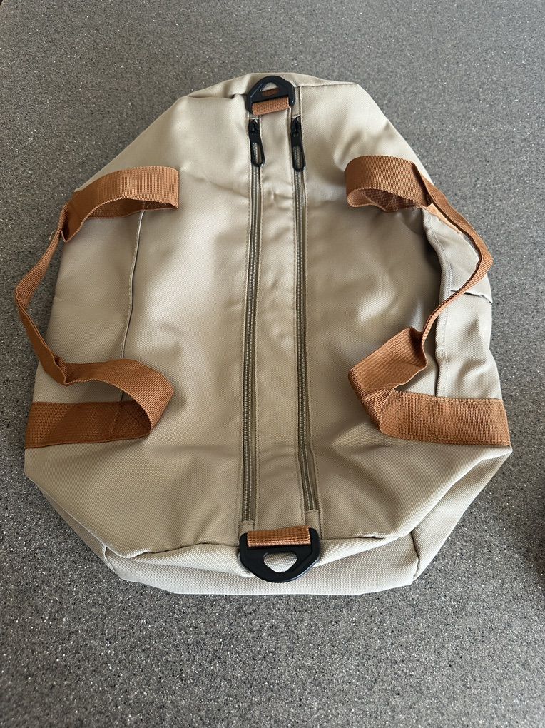 New Tan Duffle Bag with Shoe And Wet Pockets