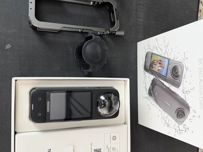Insta360 X4 8K 360 Action Cam with Box and Accessories