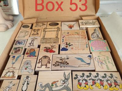 Box #53 of 65, New, old stock rubber stamps, designed mainly for people that like to make their own greeting cards.