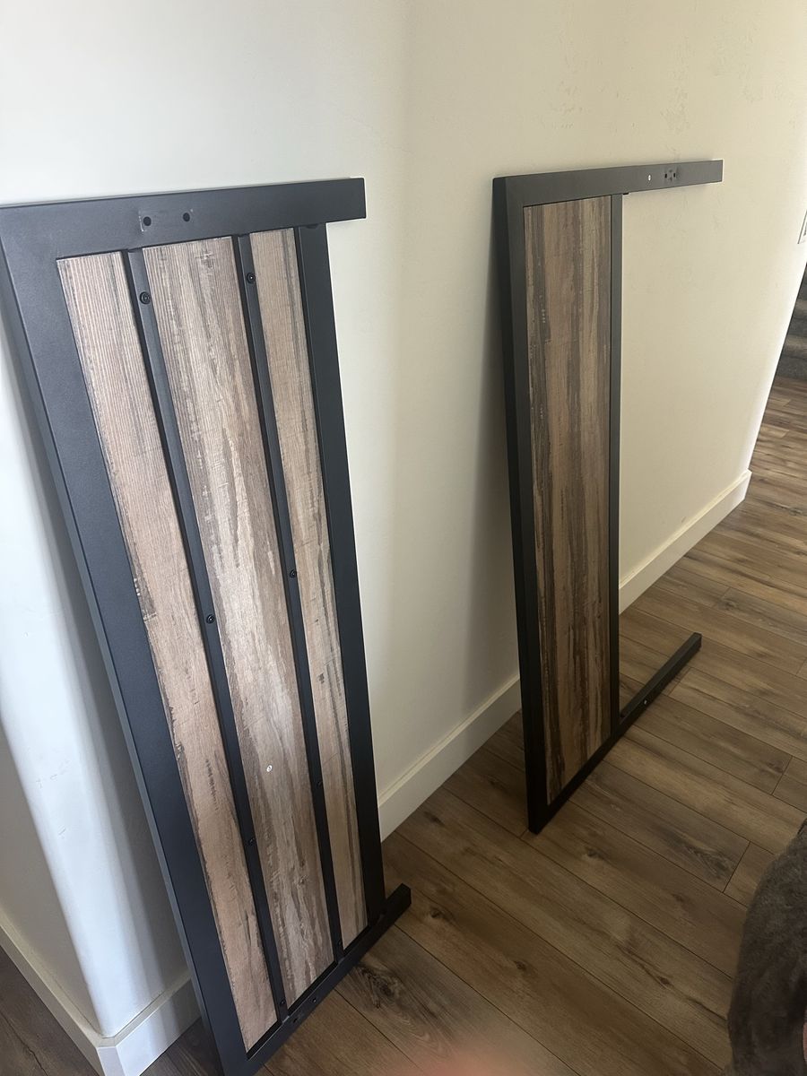 Wood & Metal Full Size Headboard & footboard ONLY- Rustic Farmhouse Style