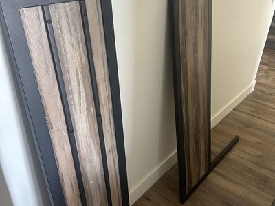 Wood & Metal Full Size Headboard & footboard ONLY- Rustic Farmhouse Style