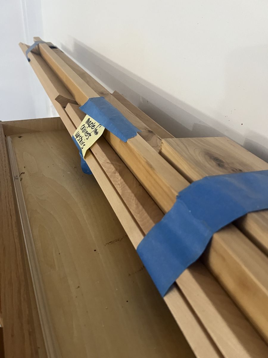 Assorted Maple Hardwood Boards & Trim Pieces