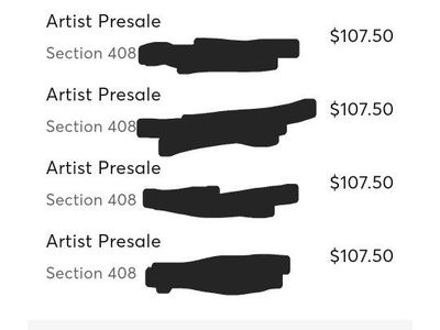 Ed Sheeran: LOOP Tour Tickets - Allegiant Stadium Las Vegas NV - 07/18/26 - 4 Tickets Section 408