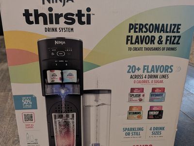 Ninja Thirsti Drink System - Personalize Flavor & Fizz, 20+ Flavors, Sparkling or Still, 4 Drink Sizes