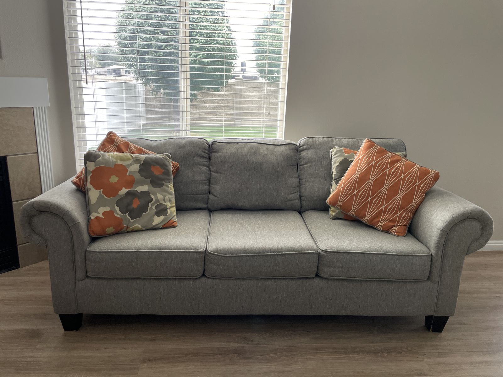 Gray Sofa with pull-out bed