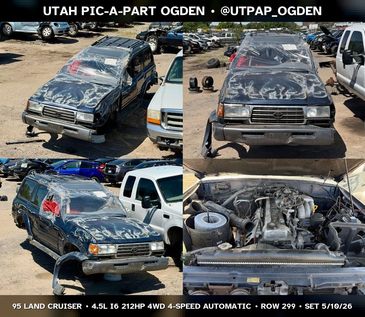 1995 Toyota Land Cruiser J80 Parts - UTPAP Ogden