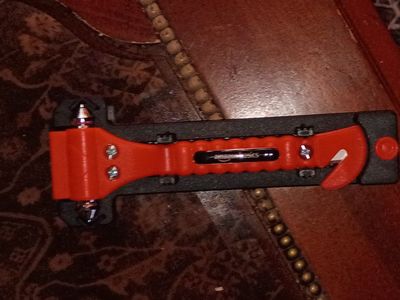 emergency hammer and seat belt cutter for vehicle