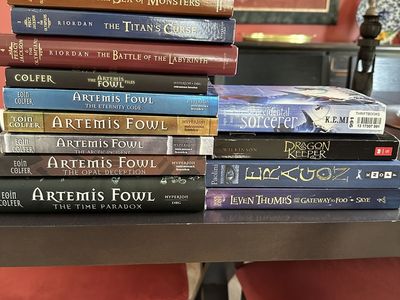 Fantasy Book Lot: Percy Jackson, Artemis Fowl, Eragon, Dragon Keeper & More - Used Fiction Set