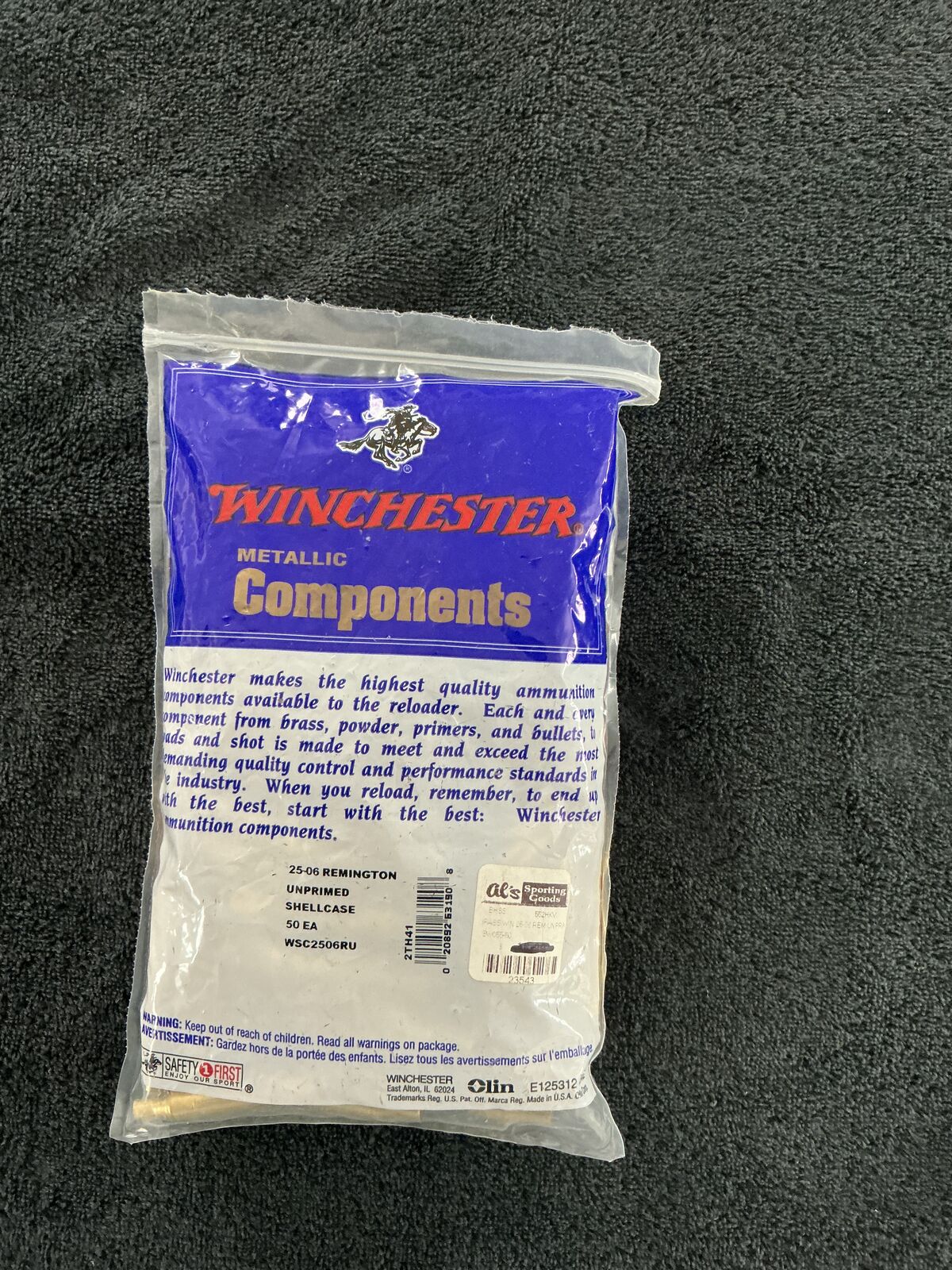 Winchester Brass 25-06 Remington Unprimed Bag of 50