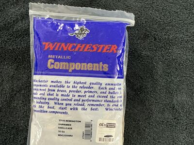 Winchester Brass 25-06 Remington Unprimed Bag of 50