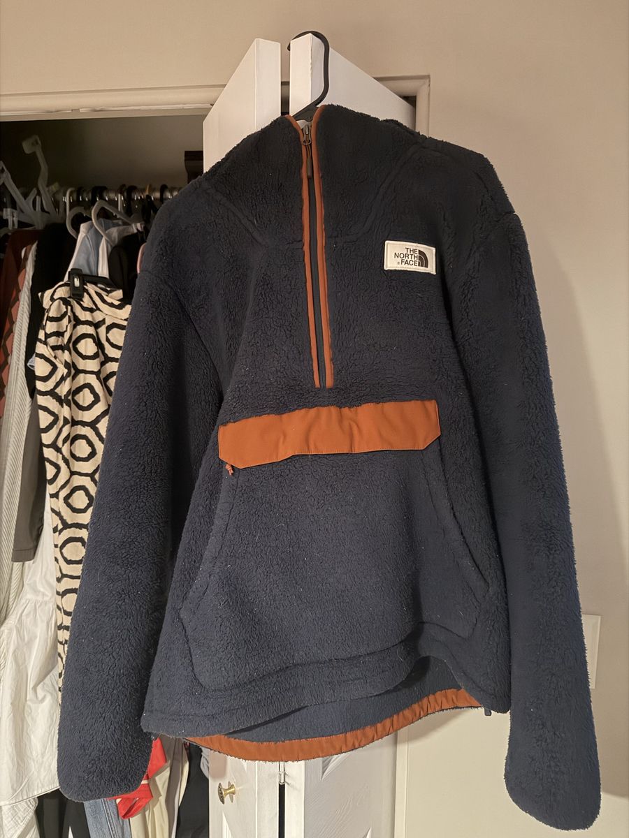 North face Campshire quarter zip hoodie Sherpa