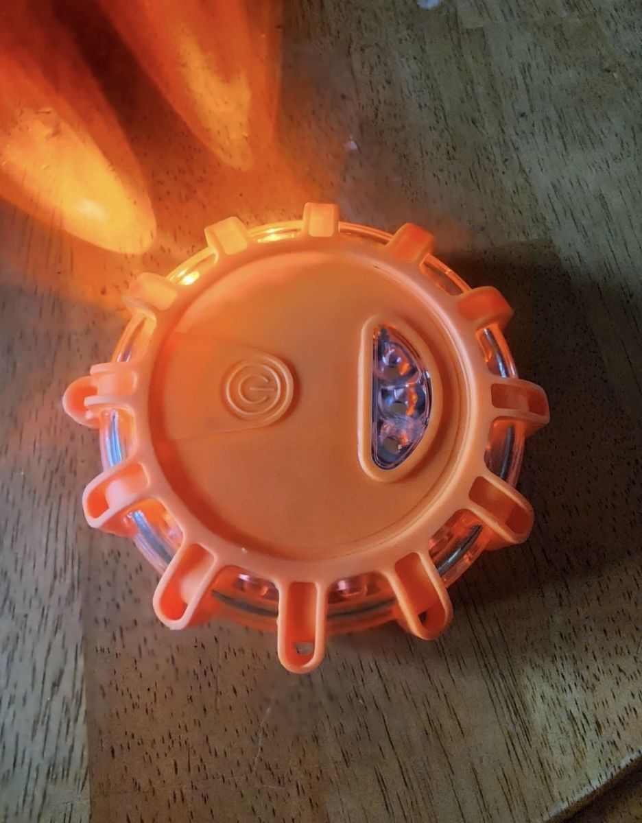 LED Roadside Emergency Flare Lights Magnetic Safety Disc Flashing Safety Beacons $7.98