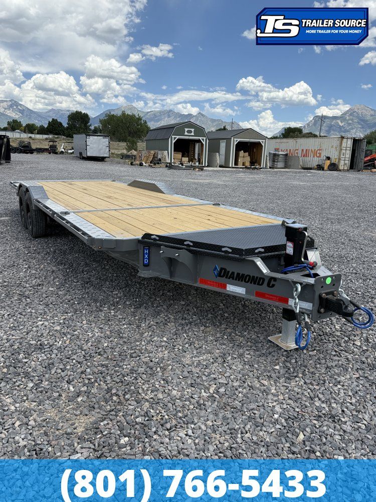 8.5x24 Diamond C HXD 210 Wide Body w/ Drive Over Fenders Tilt Trailer - 23K GVWR -