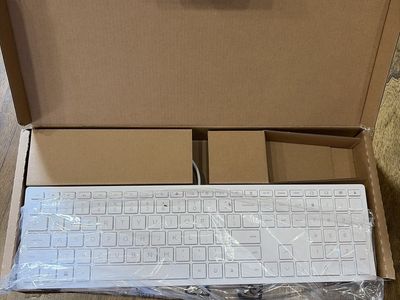 Brand New HP Slim Desktop Keyboard (White) - Unused