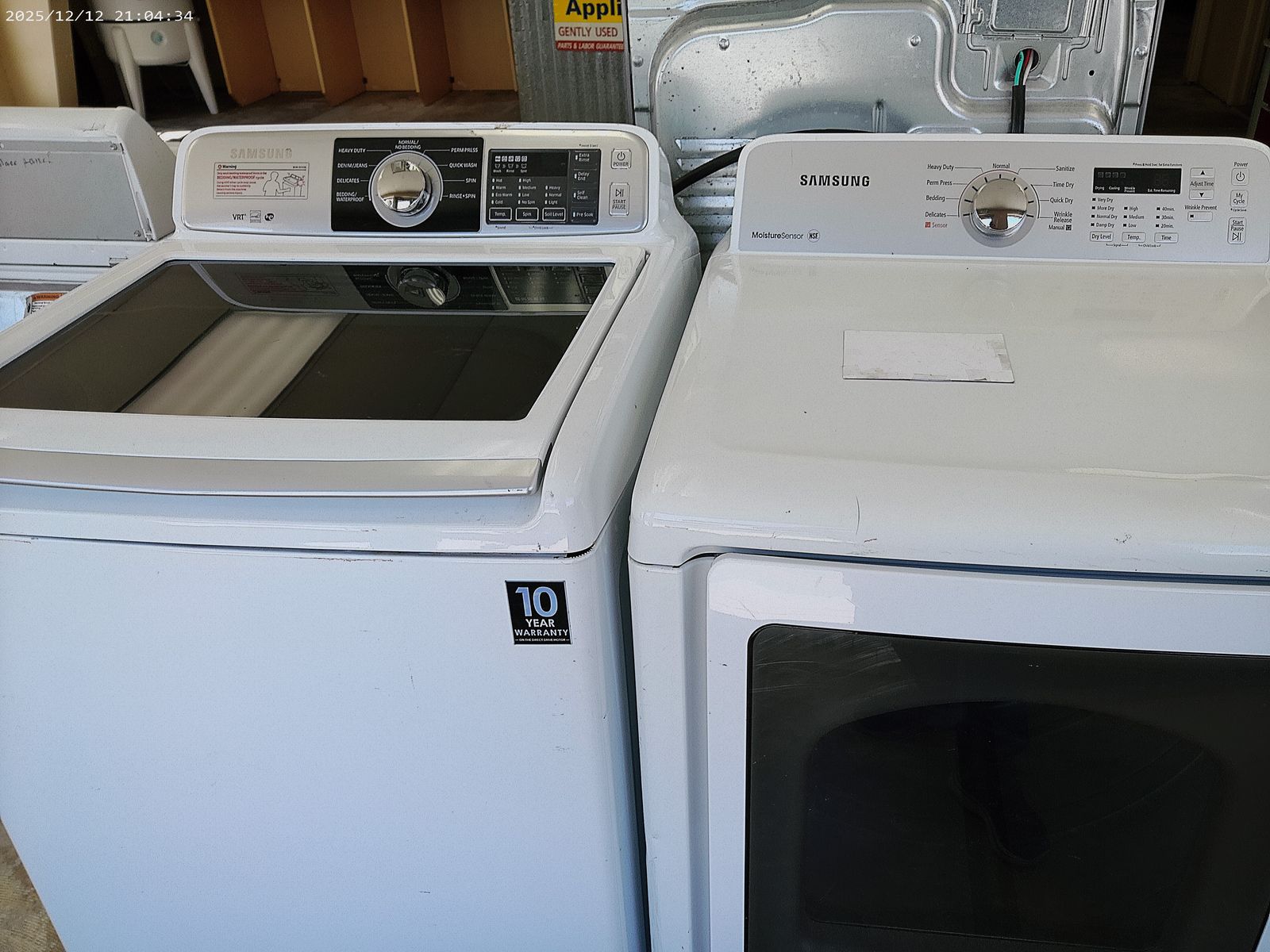 Samsung Top Load Washer/Dryer~90 Day Guarantee