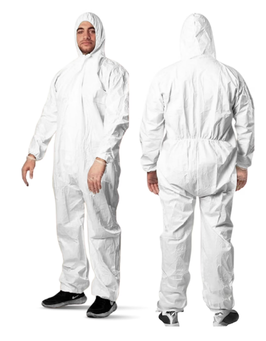 DuPont Tyvek 400 TY127S Disposable Protective Coverall with Respirator-Fit Hood and Elastic Cuff, White X LARGE & LARGE SIZES