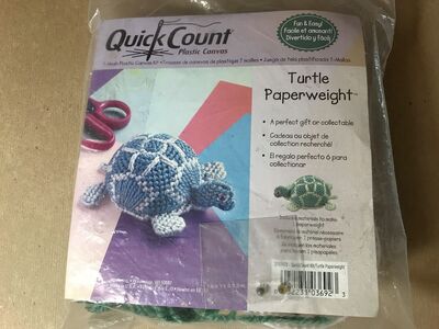 Quick Count Plastic Canvas Turtle Paperweight Kit