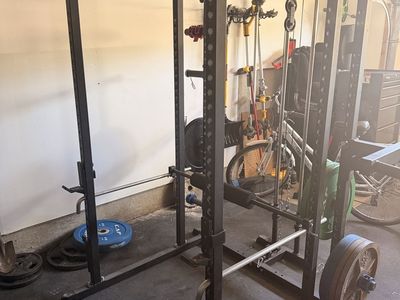 Titan Fitness T-2 Series Power Rack with Lat Pulldown, Low Row & Dip Station