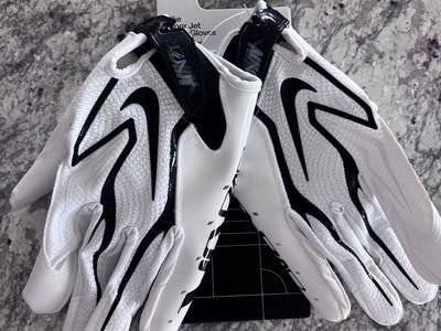 Nike Vapor Jet Football Gloves - Size Large - White/Black