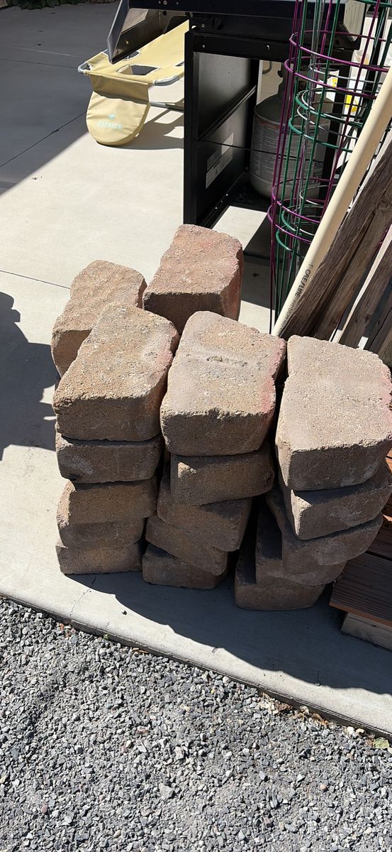 Fire pit red lava rocks