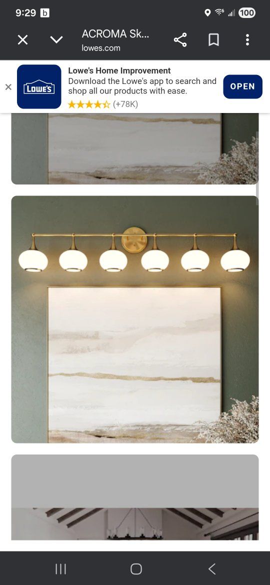 NEW acroma brass 6 light fixture