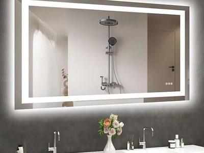New - Hivone 48x32 LED Bathroom Mirror, w/ Lights,