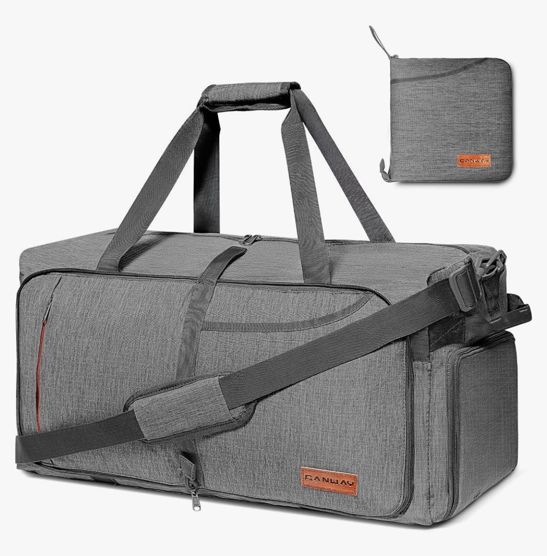 CANWAY 115L Foldable Travel Duffle Bag - Large Capacity Gym Sports Luggage with Shoe Compartment