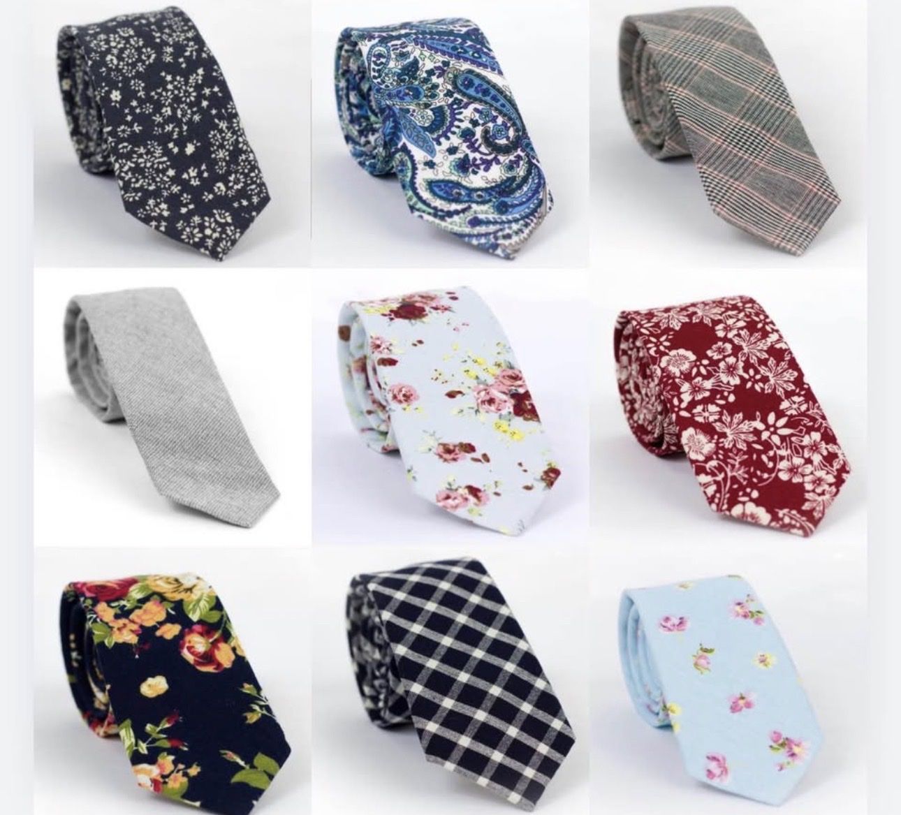 Brand new floral skinny ties