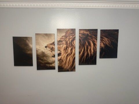 5 Panel Lion Art: A Very Cool Roaring Deal