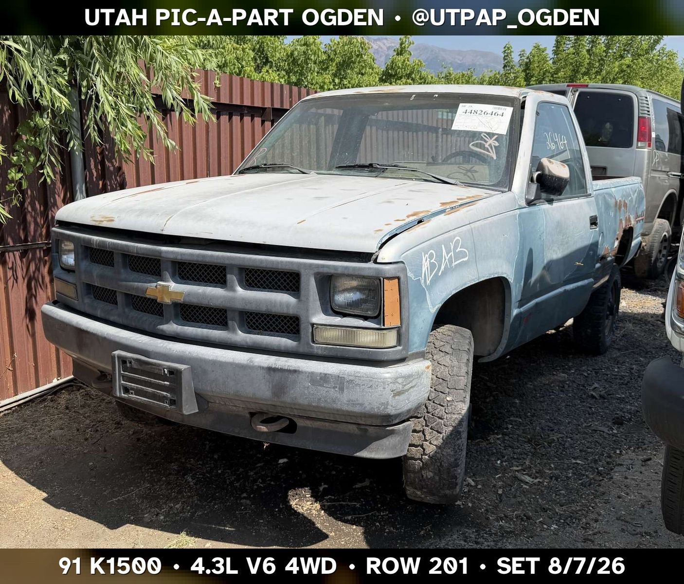 Just In! 1991 Chevrolet K1500 Parts - UTPAP Ogden