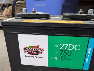 Two deep cycle marine batteries