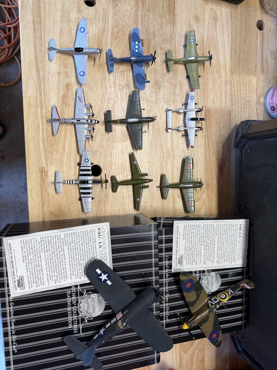 Vintage Die Cast model military airplanes